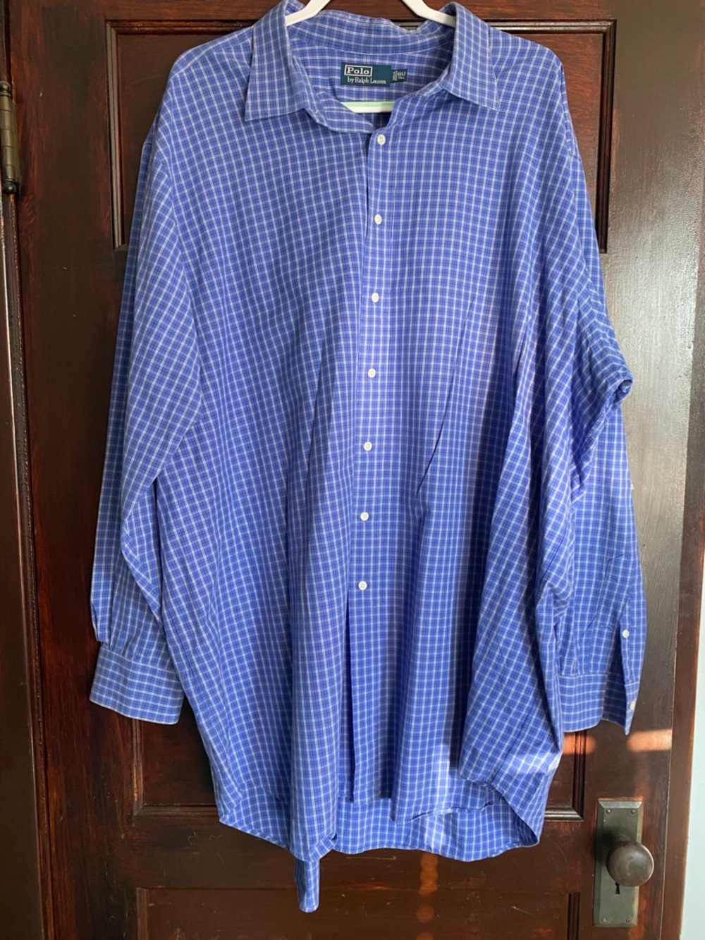 Polo Ralph Lauren Blue Plaid Button Down / Oversized Shirt Dress 4XLT